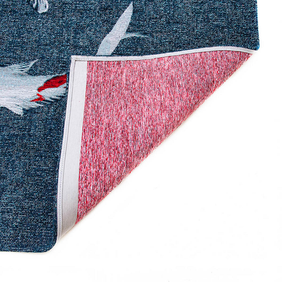 TEPPICH Japanese Pond Pop Koi 100/140 cm - Blau, Textil (100/140cm) - Louis De Poortere