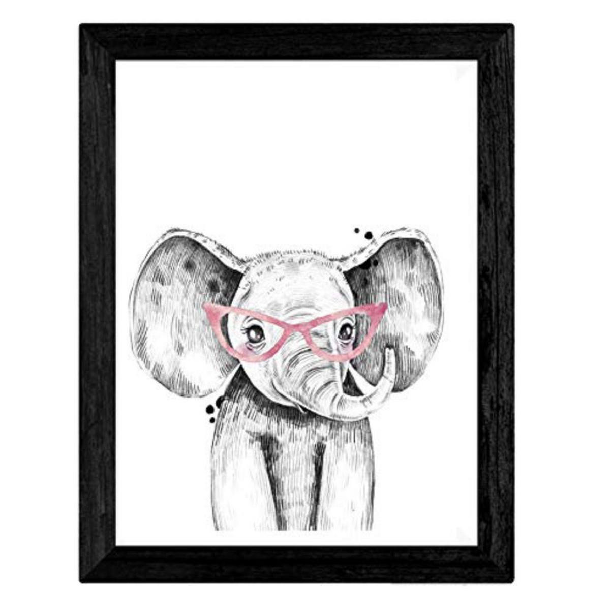 POSTER Set mit 4 Filmen der lustigen Kindertiere A3 Rahmenlos - Klar, Papier (29.7/3cm) - Nacnic