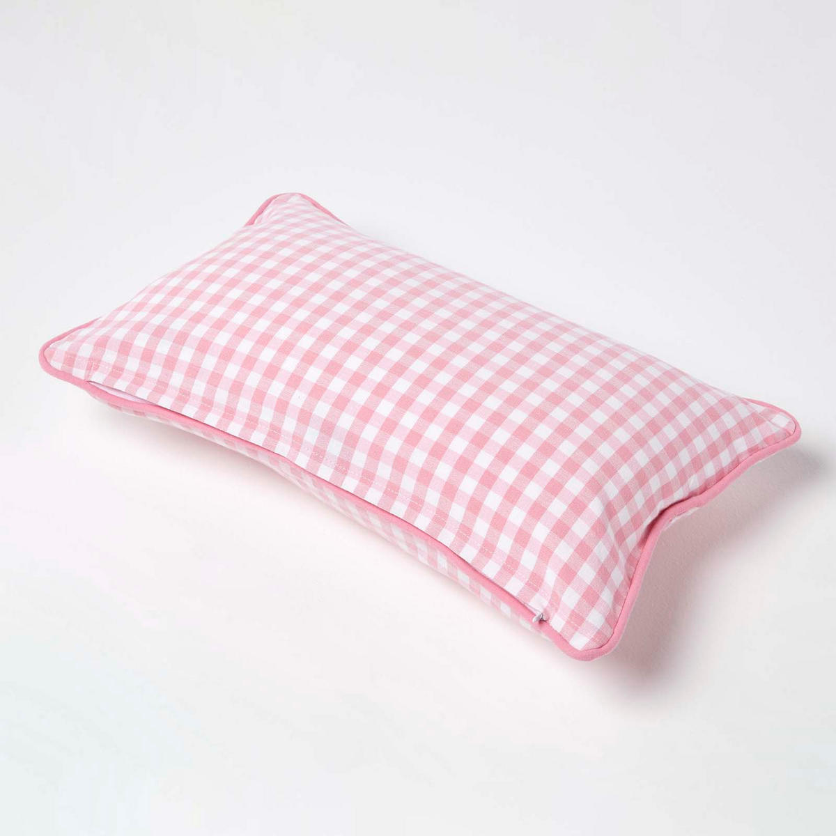 KISSENHÜLLE Vichy-Karo 30/50 cm, 100% Baumwolle - Rosa, Textil (30/50cm) - Homescapes