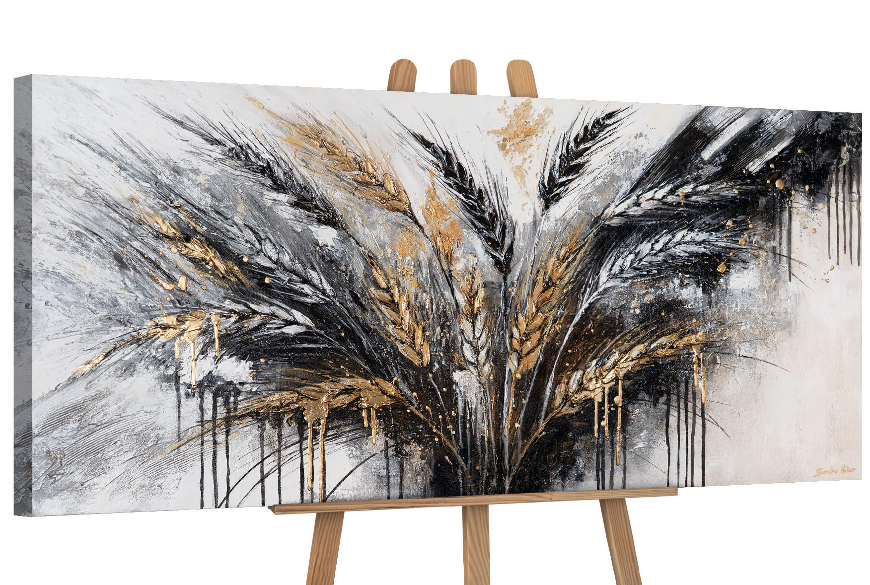 GEMÄLDE Stacheln auf Keilrahmen 115x50 cm - Braun, Holz (115/50cm) - YS-art gallery