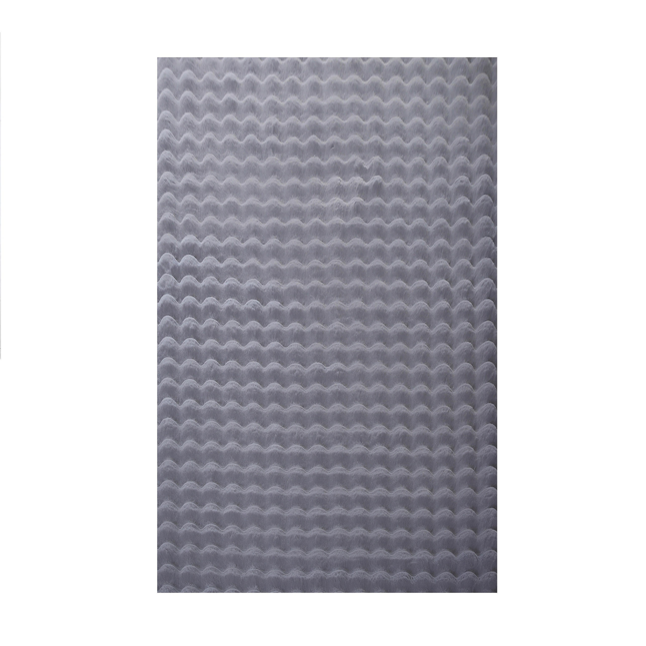 TEPPICH Waschbar Hochflor Uni Polyester Wohnzimmer Grau Rechteckig 200x290 - Grau, Textil (200/290cm) - KADIMA DESIGN