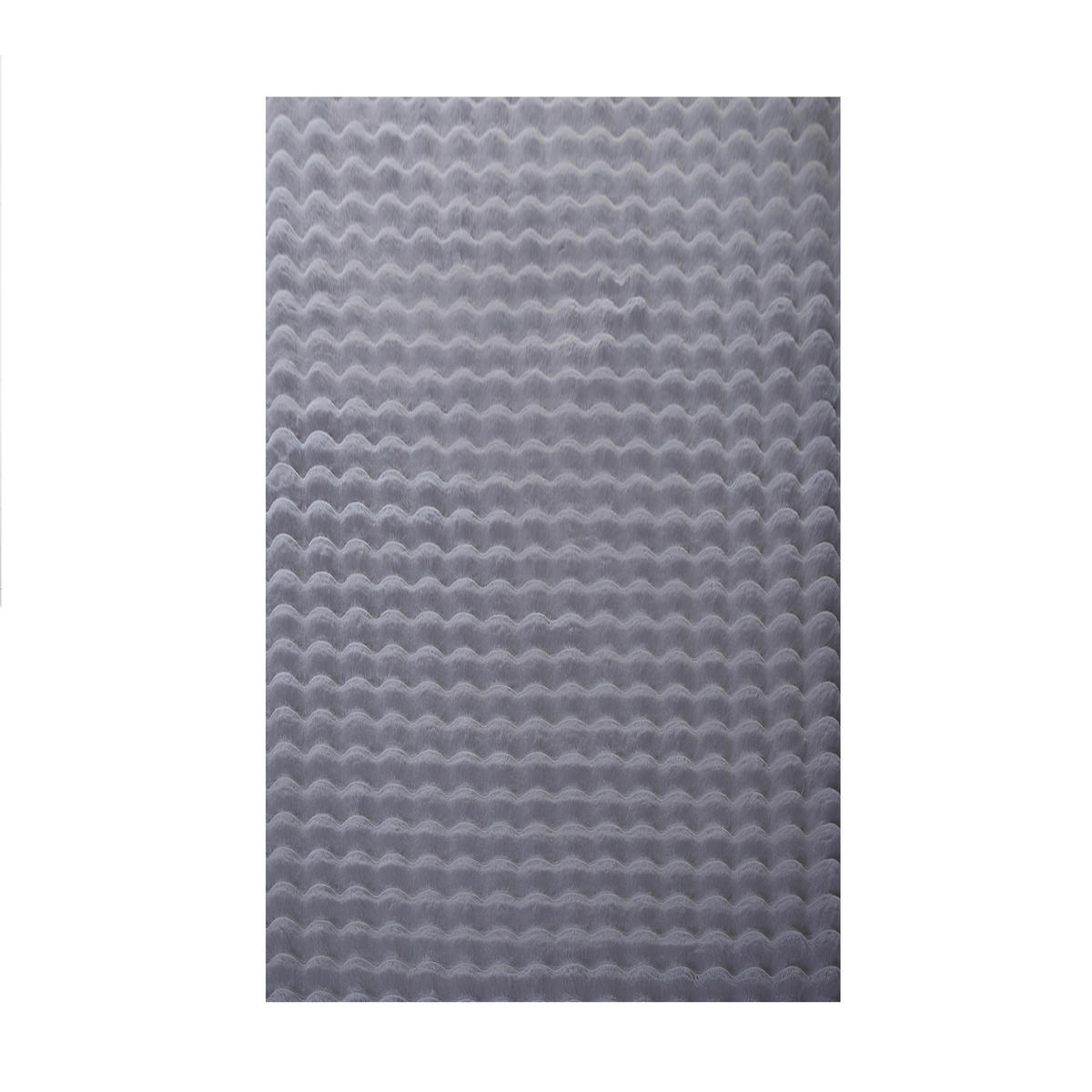 TEPPICH Waschbar Hochflor Uni Polyester Wohnzimmer Grau Rechteckig 160x230 - Grau, Textil (160/230cm) - KADIMA DESIGN
