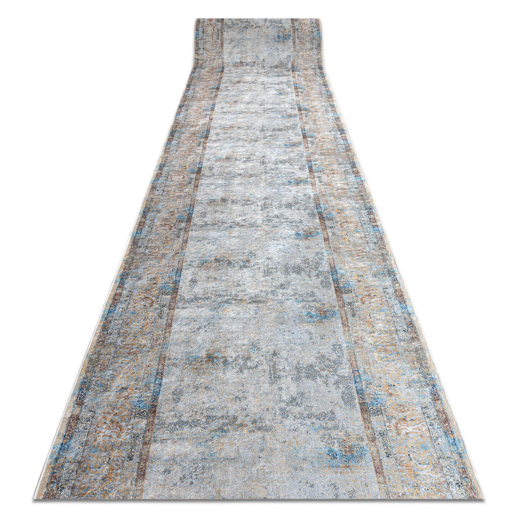 LÄUFER Antirutsch LOTUS 80/350 cm - Grau, Textil (80/350cm) - rugsX