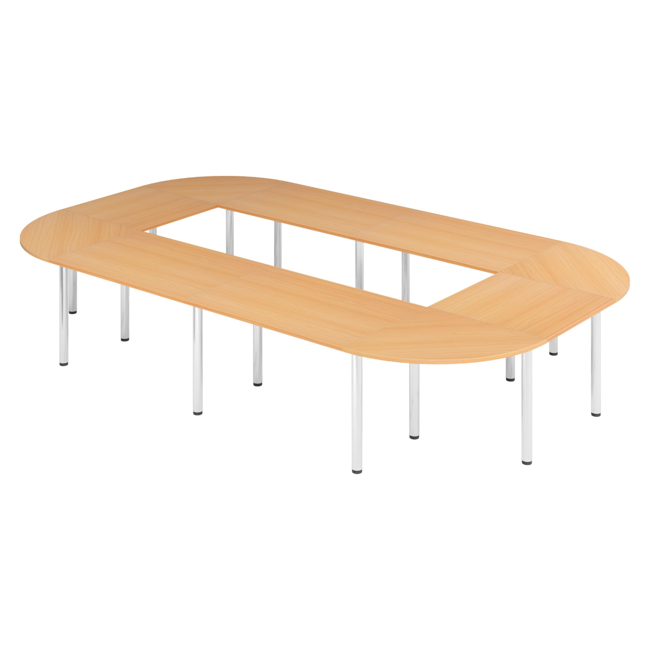 KONFERENZTISCH-SETS Serie-K 240/400/74 cm in Buchefarben - Buchefarben, Holzwerkstoff (240/400/74cm) - bümö