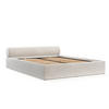 POLSTERBETT Solvo mit Stauraum 180/200 cm Creme im Paros Stoff - Creme/Schwarz, Holz/Holzwerkstoff (180/200cm) - AltaBeds