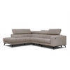 ECKSOFA MORELLO 5-Sitzer, taupe - Taupe/Schwarz, Holzwerkstoff/Textil (158/269cm) - Courtois Laville