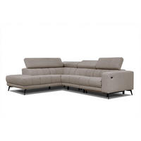 ECKSOFA MORELLO 5-Sitzer, taupe - Taupe/Schwarz, Holzwerkstoff/Textil (158/269cm) - Courtois Laville