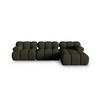 ECKSOFA modular rechts Bellis aus 3D-Stoff Amazonasgrün 4 Sitzplätze - Waldgrün, Textil (155/282cm) - Micadoni