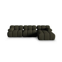 ECKSOFA modular rechts Bellis aus 3D-Stoff Amazonasgrün 4 Sitzplätze - Waldgrün, Textil (155/282cm) - Micadoni