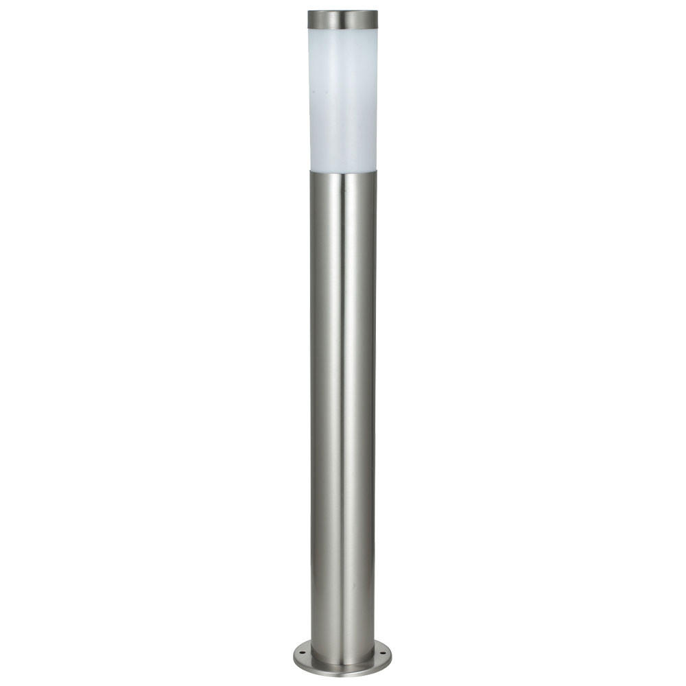 LED AUSSENSTEHLAMPE Edelstahl Silber - Silberfarben, Kunststoff (7.8/7.8/110cm) - Globo Lighting