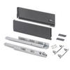 AUSSENSCHUBLADE Vertex mit 3D-Regelung, Höhe 178mm, 40Kg, Tiefe 550mm, Stahl, Anthrazitgrau - Anthrazit, Metall (24.5/6/58cm) - EMUCA