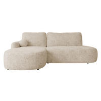 ECKSOFA Loridu O, Seite: Links - Beige/Schwarz, Holz/Kunststoff (274/174cm) - MIRJAN24