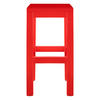 HOCKER aus massiver Kiefer, 65 cm hoch, flammenrot lackiert AXEL - Rot, Holz (33/65/33cm) - RNT By Really Nice Things