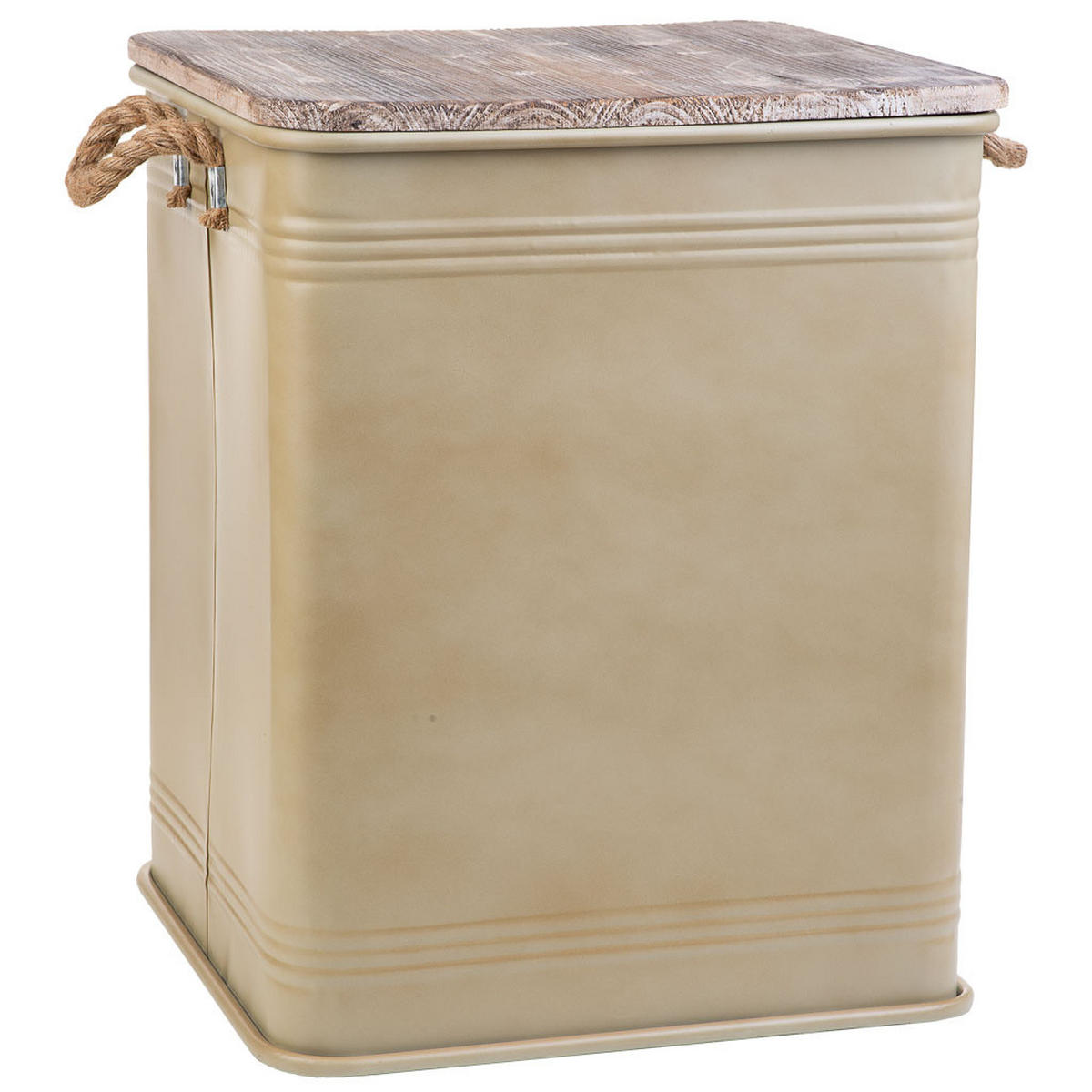 KORB aus Metall, beige, 41x52cm - Beige, Metall (52/41/41cm) - Wanderlust