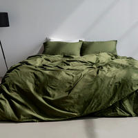 BETTBEZUG Basic Olivgrün 135/140x200 cm (Standardgrösse) - Olivgrün, Textil (140/200cm) - Happy Friday