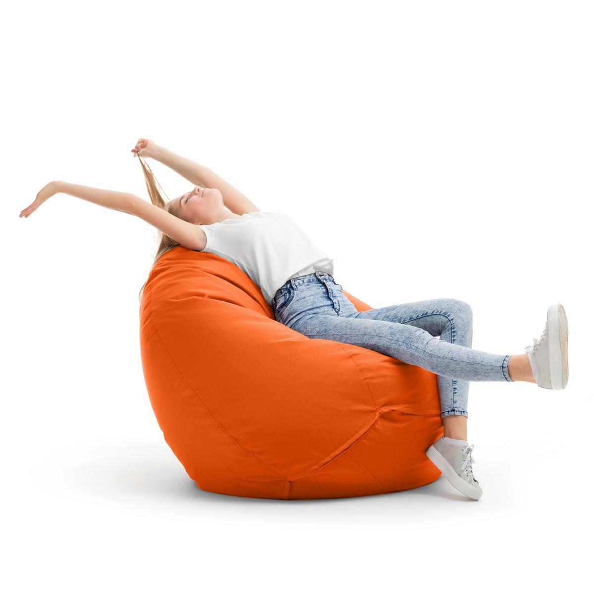 BRUNI Classico Sitzsack - Indoor- und Outdoor-Bean Bag, in Deutschland gefertigt - Orange, Kunststoff/Textil (70/60/70cm) - Bruni