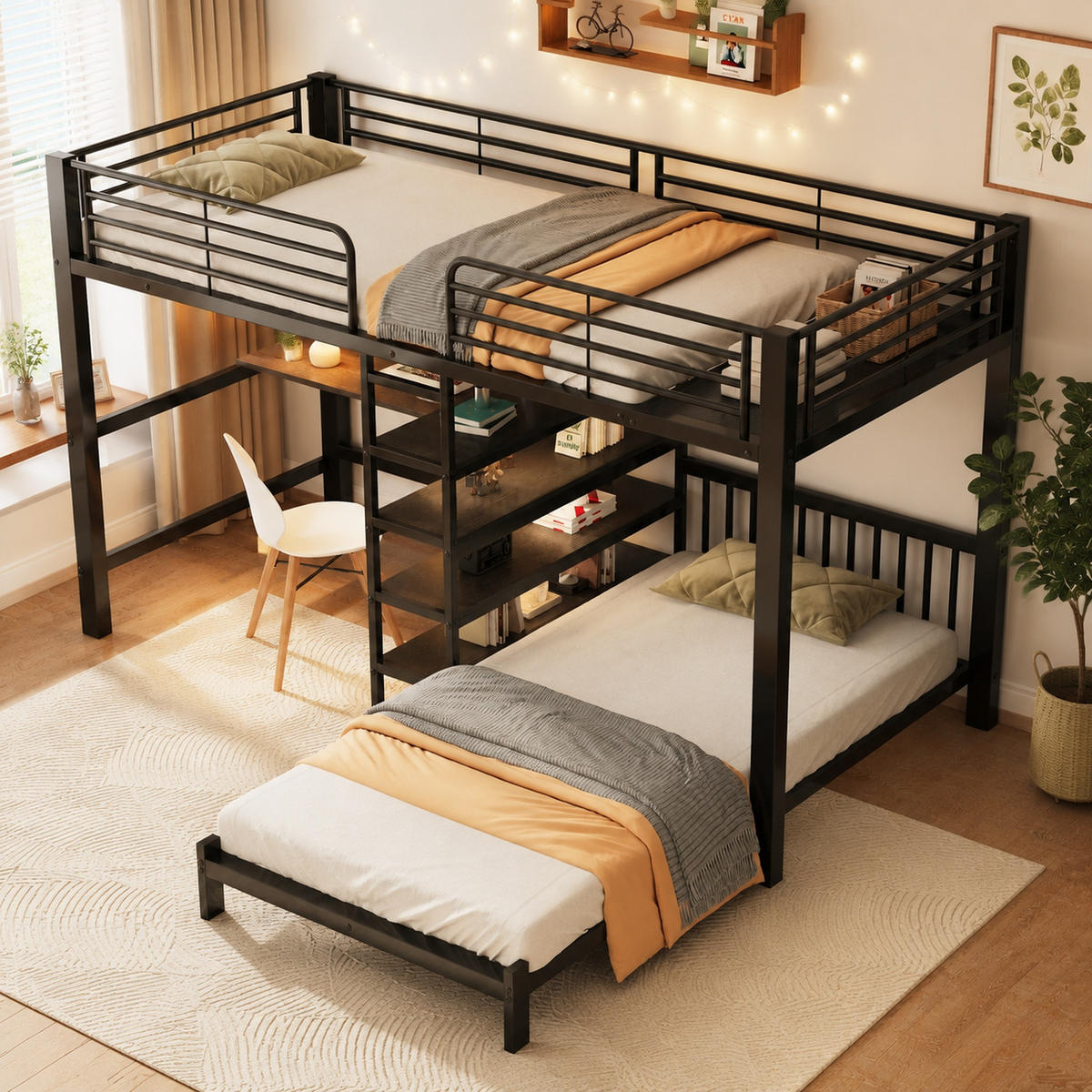 HOCHBETT 90/200 cm Schwarz - Schwarz, Metall