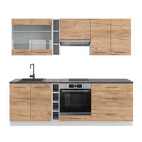 KÜCHENZEILE Fame-Line Goldkraft Eiche/Weiß 235 cm, AP Anthrazit - Eiche Wotan/Weiß, Holzwerkstoff (235/81.6/60cm) - Vicco