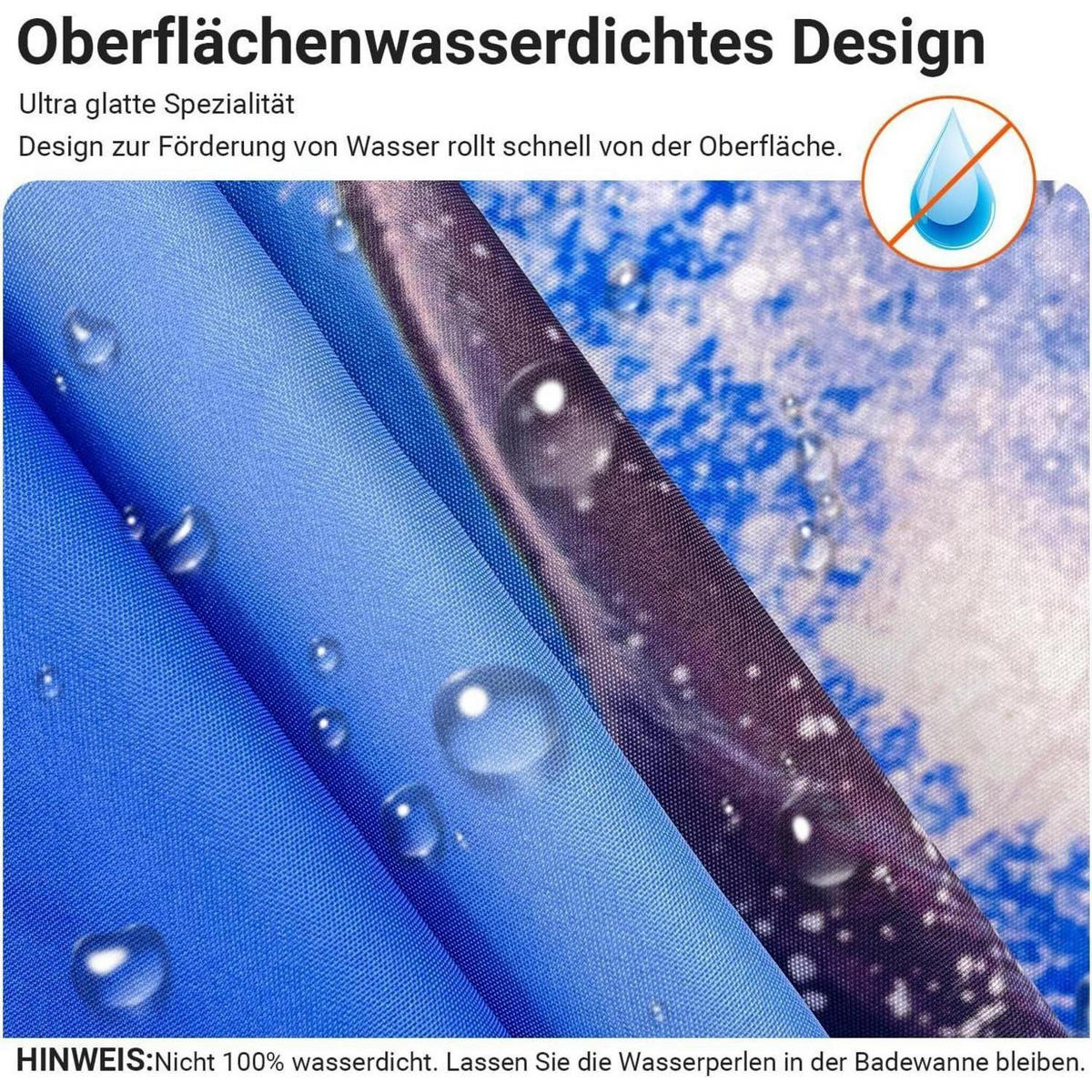 DUSCHVORHANG Delphin 180 x 180 cm Wasserabweisend Antischimmel Polyester - Multicolor, Textil (180/180cm)