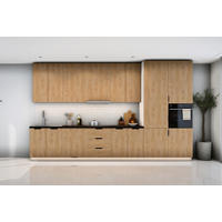 KÜCHENZEILE Sorento Sonoma Eiche & Weiß – 400 cm – K88-G400 R - Schwarz/Weiß, Holzwerkstoff/Metall (400/247/58cm) - ROYAL24_MARKT