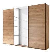 SCHWEBETÜRENSCHRANK - Eiche Mauvella Dekor - Eichefarben/Grau, Holzwerkstoff/Metall (270/210/60cm) - home24