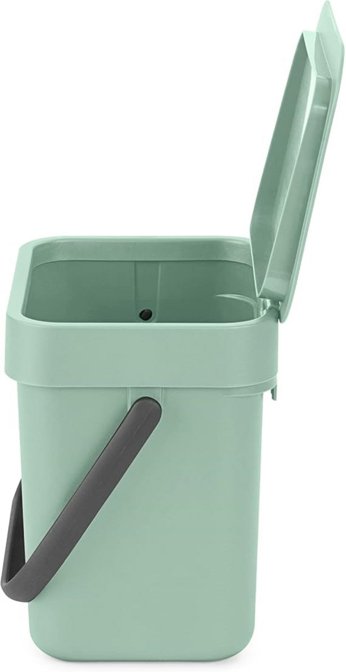 MÜLLEIMER Mit Stay Open Deckel 3 Liter 17,4 x 18,8 x 13,9 cm Kunststoff Jade - Grün, Kunststoff (18.8/17.4/13.9cm) - PROREGAL