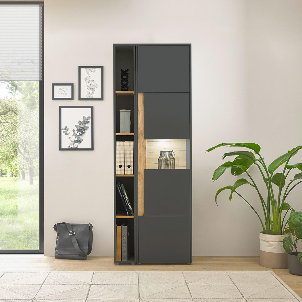 REGAL Crisp-61 - Anthrazit, Holzwerkstoff (20/200/40cm) - Lomado