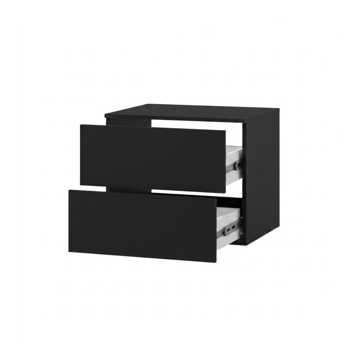 WASCHTISCHUNTERSCHRANK Color 2S 60 Schwarz - Schwarz, Holzwerkstoff (60/50/45cm) - mzm24