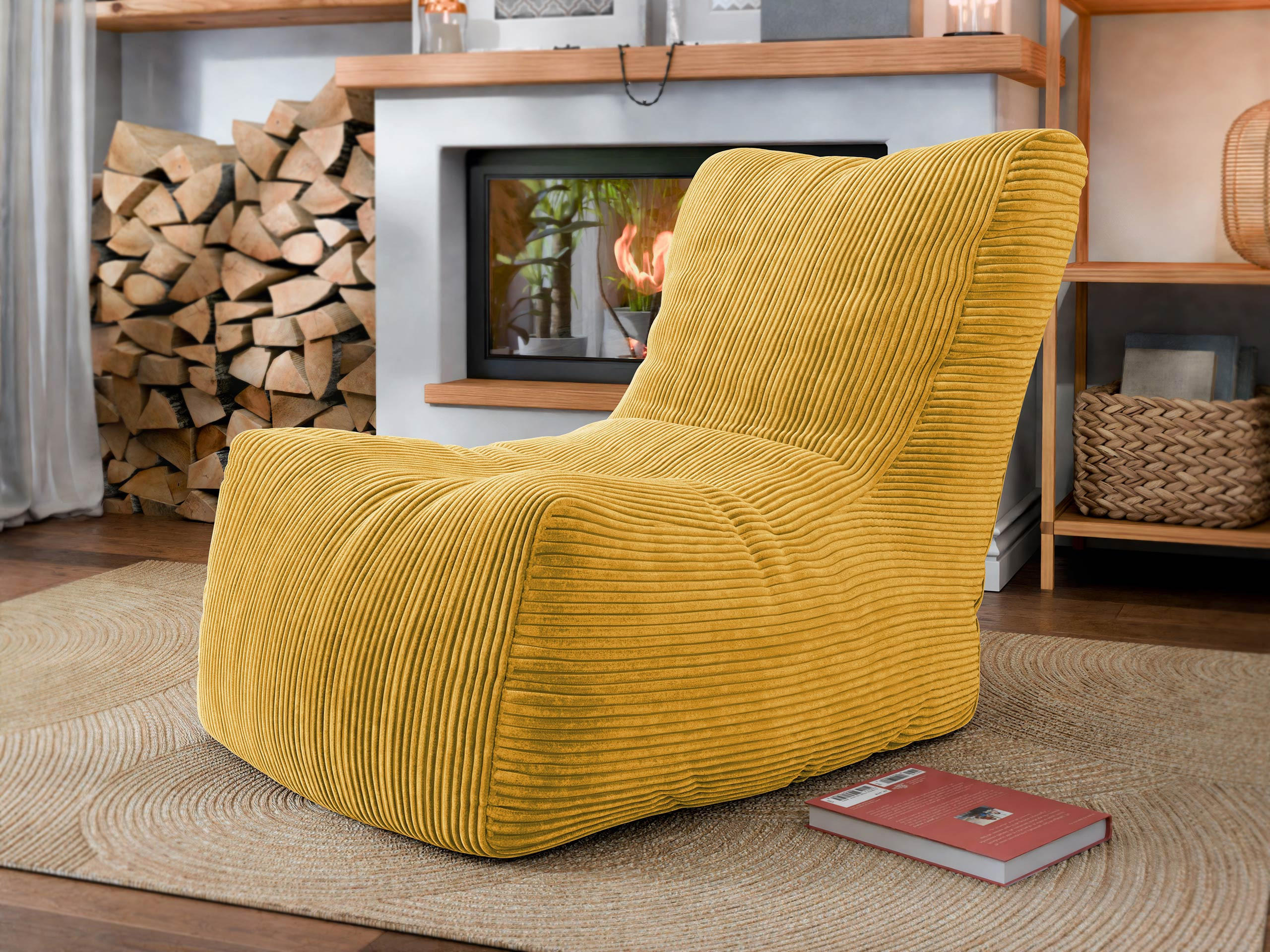 SITZSACK Rest Cord - Gelb, Textil (80/90/100cm) - MIRJAN24
