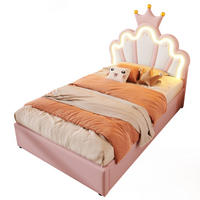 POLSTERBETT 90/200 cm Rosa aus PU mit LED-Lichtband und Stauraum - Pink, Kunststoff (90/200cm) - OKMYHOME