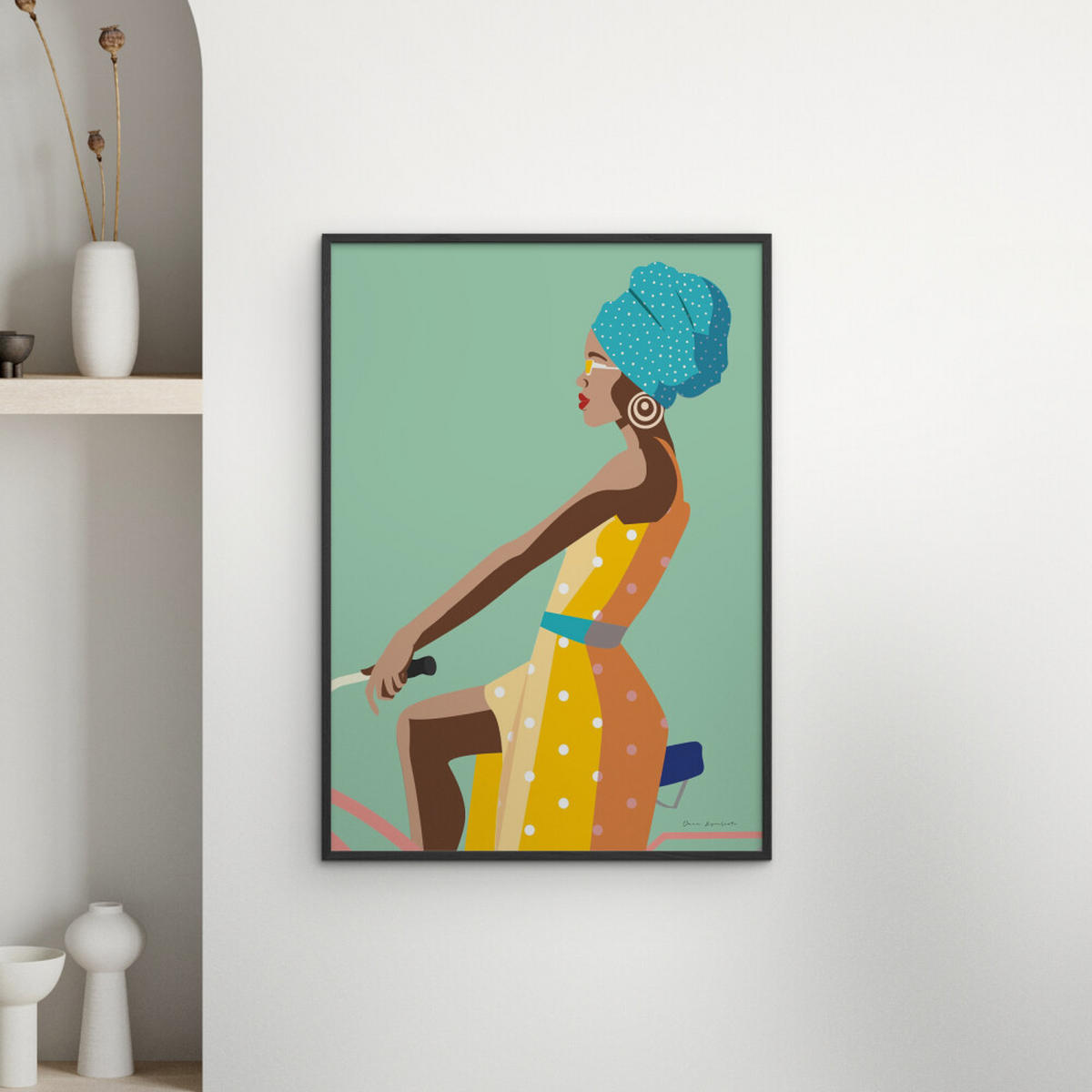 POSTER mit Rahmen Wild Apple - Summer Girl II - Multicolor/Schwarz, Holz/Papier (50/70cm) - Poster&Frame