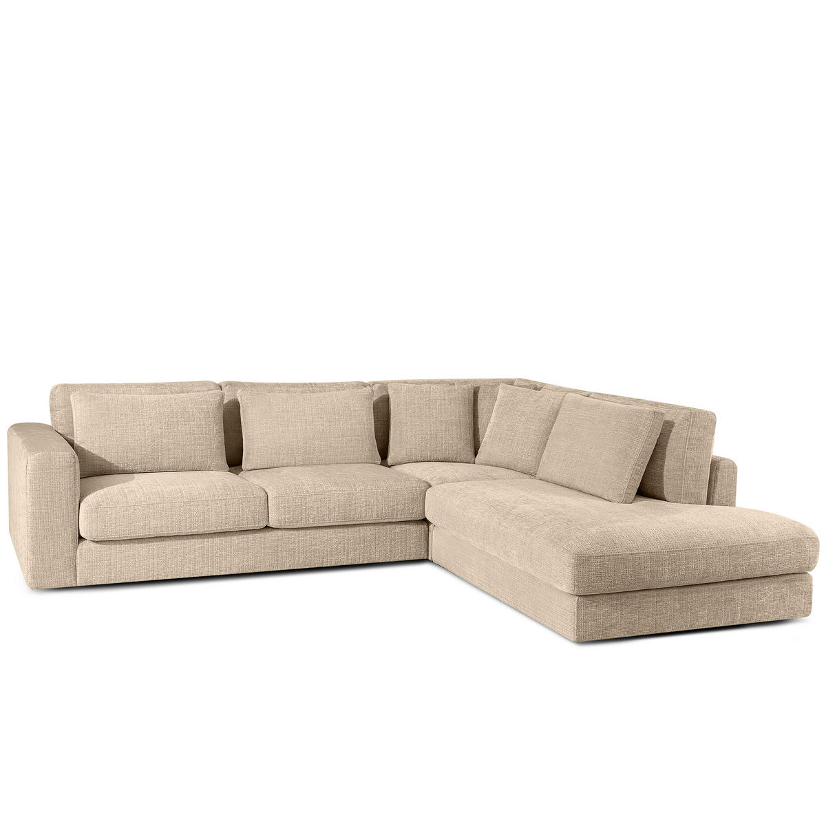 ECKSOFA rechts VERUS - Beige, Holz/Holzwerkstoff (297/248cm) - KONSIMO®