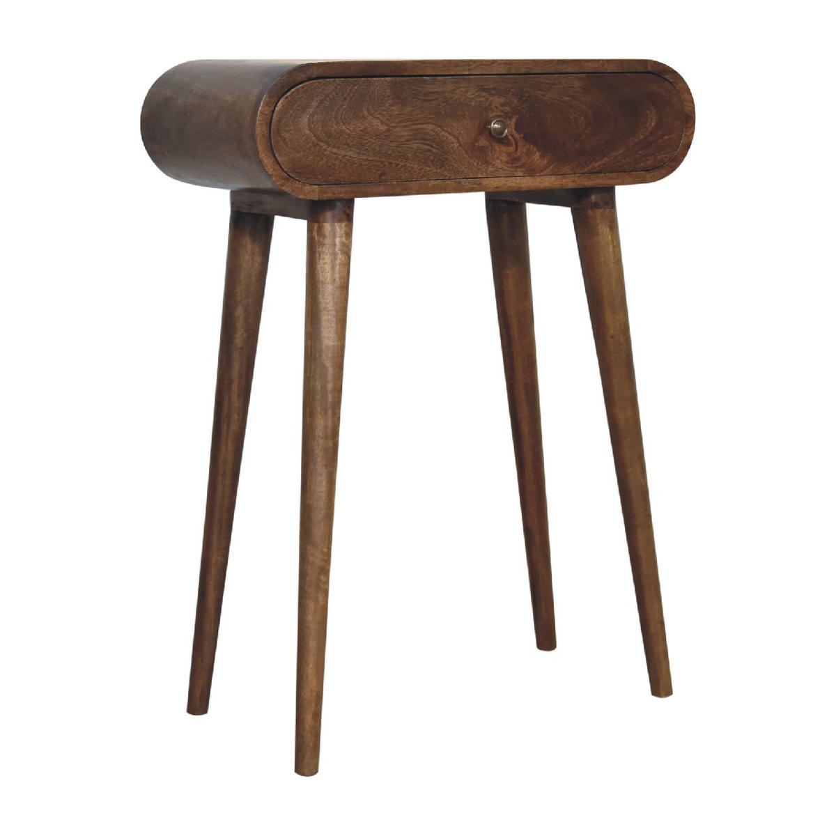 KONSOLENTISCH aus Massivholz - Messingfarben/Braun, Holz/Metall (30/60/78cm) - Artisan Furniture