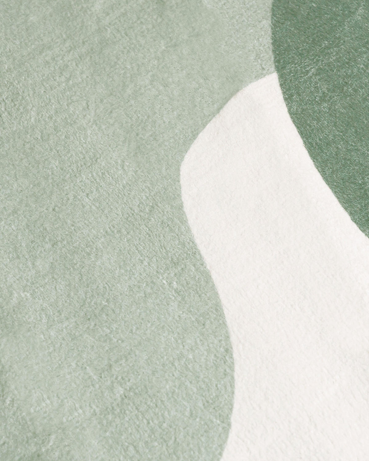 TEPPICH Bova Certo Mazovia Unregelmäßige Form 120x160cm Weiß Grün Abstrakt Kurzflor - Weiß, Textil (120/160cm) - Mazovia