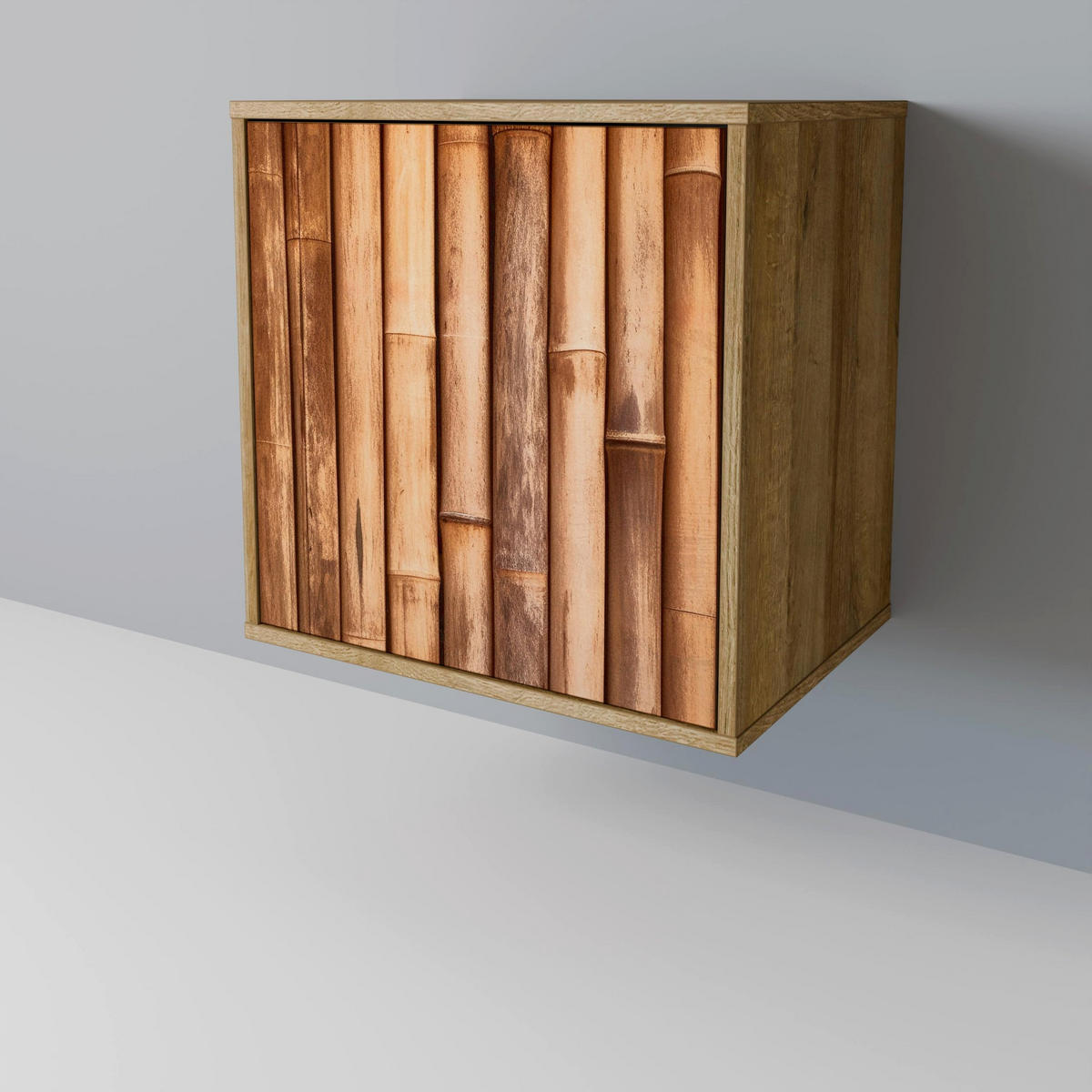 SIDEBOARD NATURAL WOOD, Eichefarben, 57,5x42x77,5 cm, Schräge Buchenholzfüße - Eichefarben/Buchefarben, Holzwerkstoff/Buchenholz (57.5/77.5/42cm) - SpaceRebels