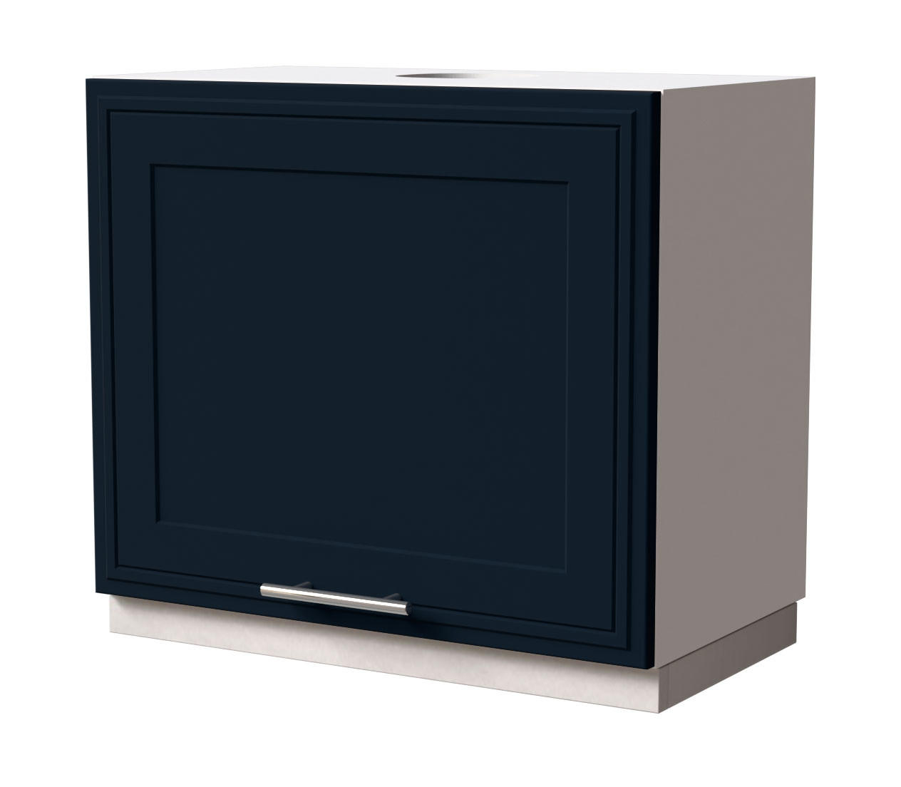 WRASENSCHRANK Salo W8/60 Weiß / Indigo Matt 60 / 32,5 / 50cm - Weiß/Dunkelblau, Holz/Holzwerkstoff (60/50/32.5cm) - Feldmann-Wohnen
