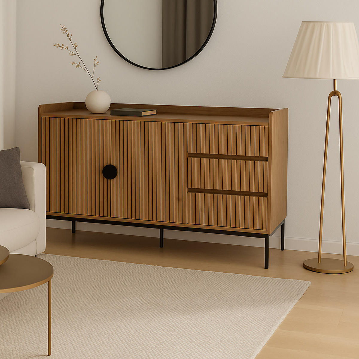 SIDEBOARD Braun - Braun, Holz (130/80/42cm) - MCW