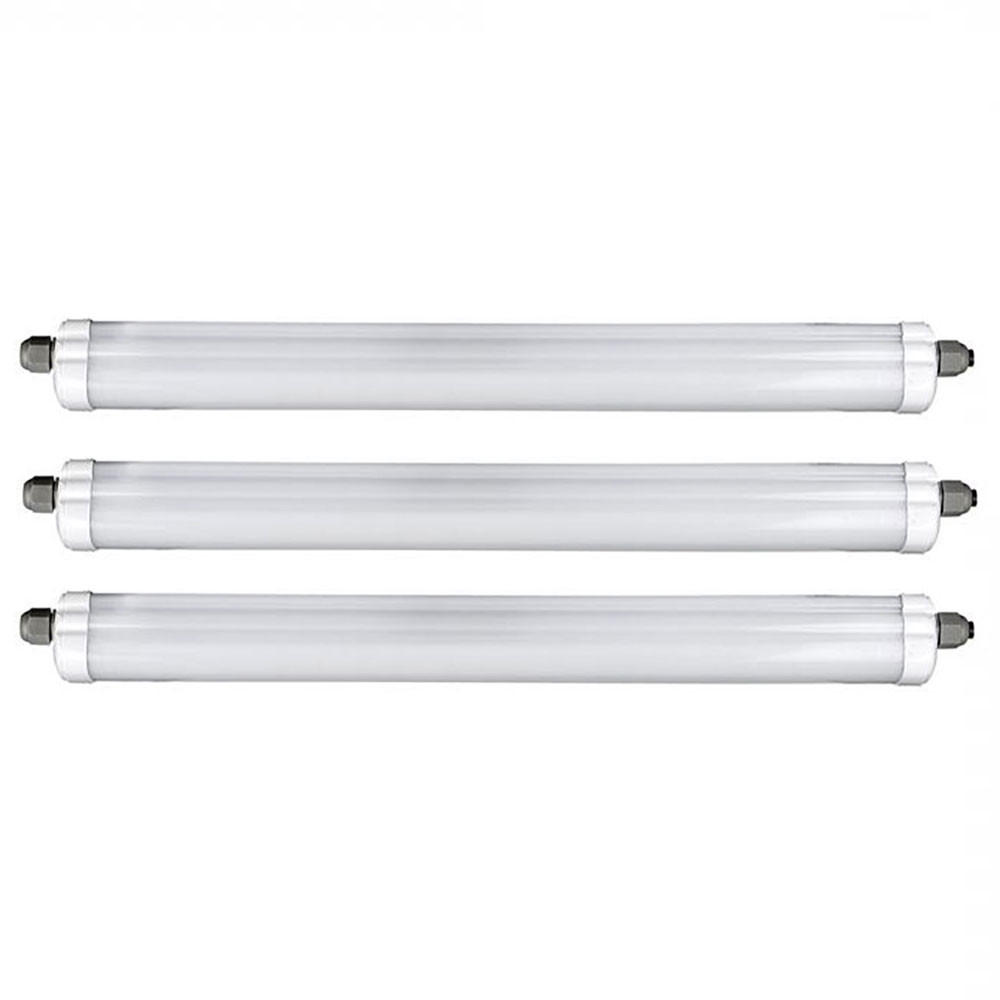 LED DECKENLEUCHTE Kunststoff Weiß 3er Set - Weiß, Kunststoff (150/6.5/5.8cm)