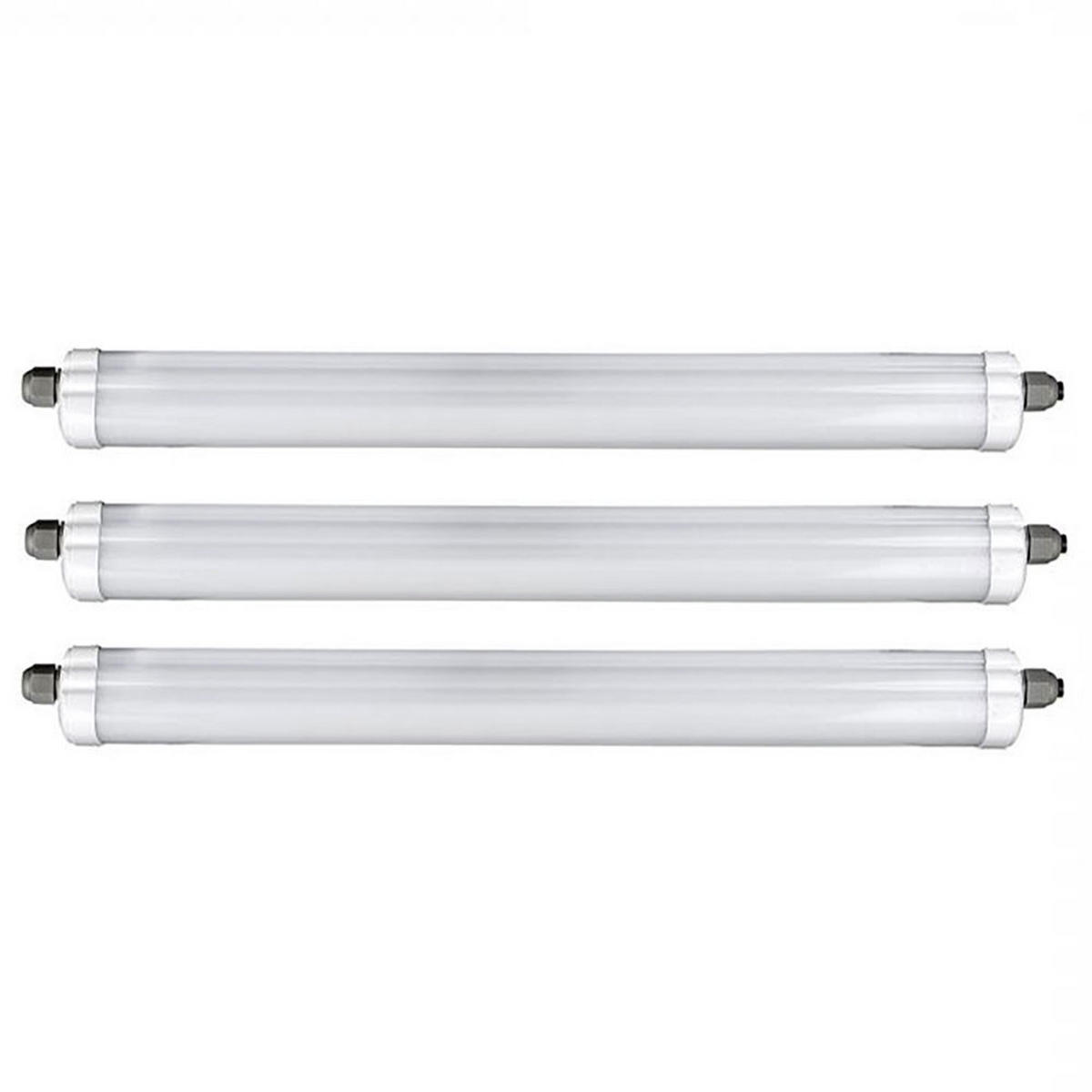 LED DECKENLEUCHTE Kunststoff Weiß 3er Set - Weiß, Kunststoff (150/6.5/5.8cm)