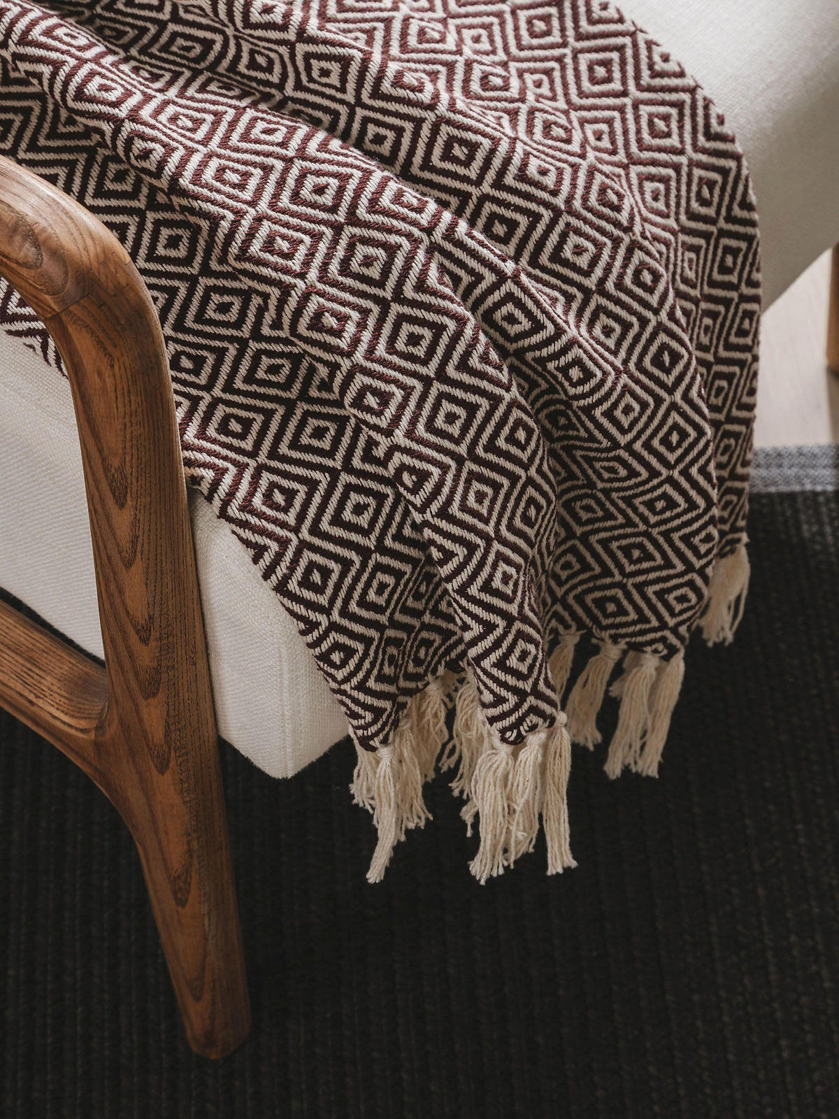 BAUMWOLLDECKE Jasmin Braun 125x150 cm - Braun, Textil (125/150cm) - benuta Nest