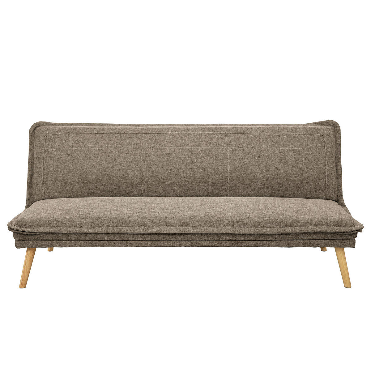 SCHLAFSOFA - Webstoff / Gummibaum - Taupe/Eichefarben, Holz/Textil (188/82/87cm) - home24