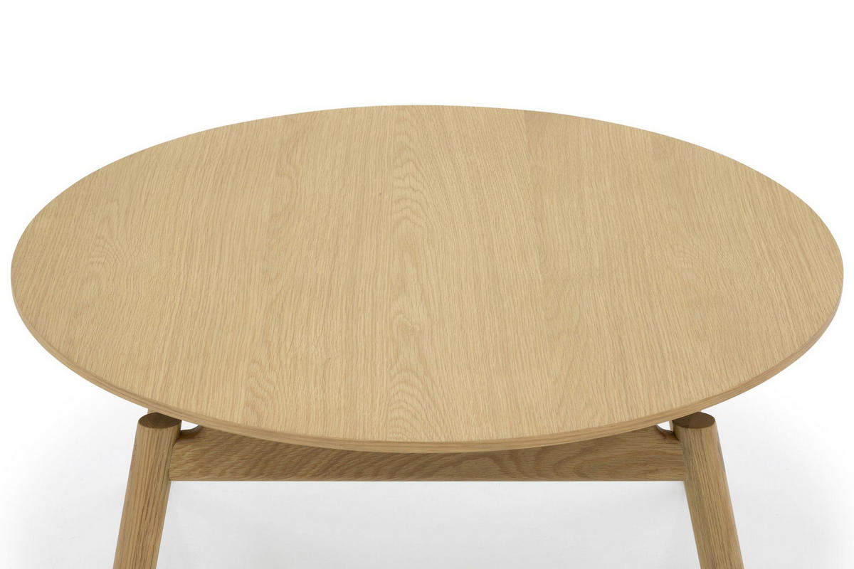 COUCHTISCH Celeste, Natur Massiveiche - Beige, Holz (80/80/43cm) - WOODEK