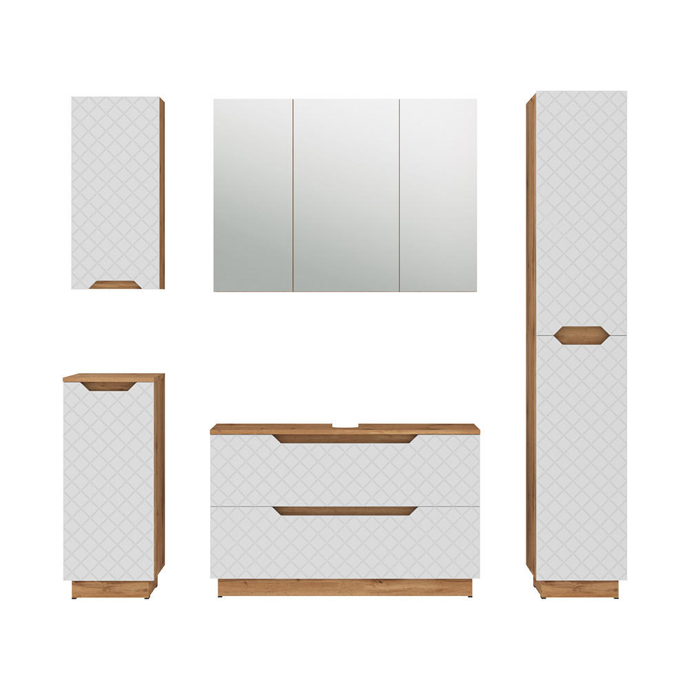 BADRUMSMÖBELSET Lotta Vit 5 delar 62.5/99.4/32 cm