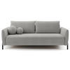 SOFA Veruco Grau mit Schlaffunktion - Schwarz/Grau, Textil/Metall (234/90/100cm) - Selsey