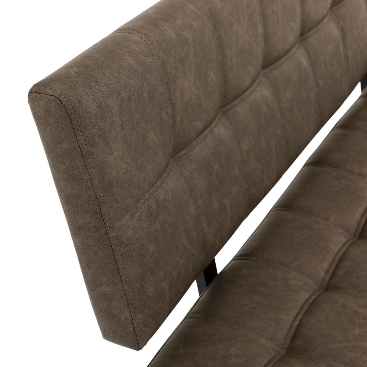 ESSZIMMERBANK KAROSI dunkelbraun - Dunkelbraun, Kunststoff/Metall (140/88/60cm) - IDIMEX