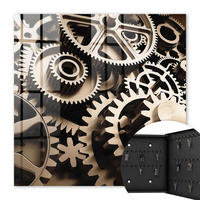 SCHLÜSSELBOX Schwarz 30x30 cm- Türöffnung nach rechts - Mechanische Symbiose - Grau, Metall (30/30/5cm) - TULUP