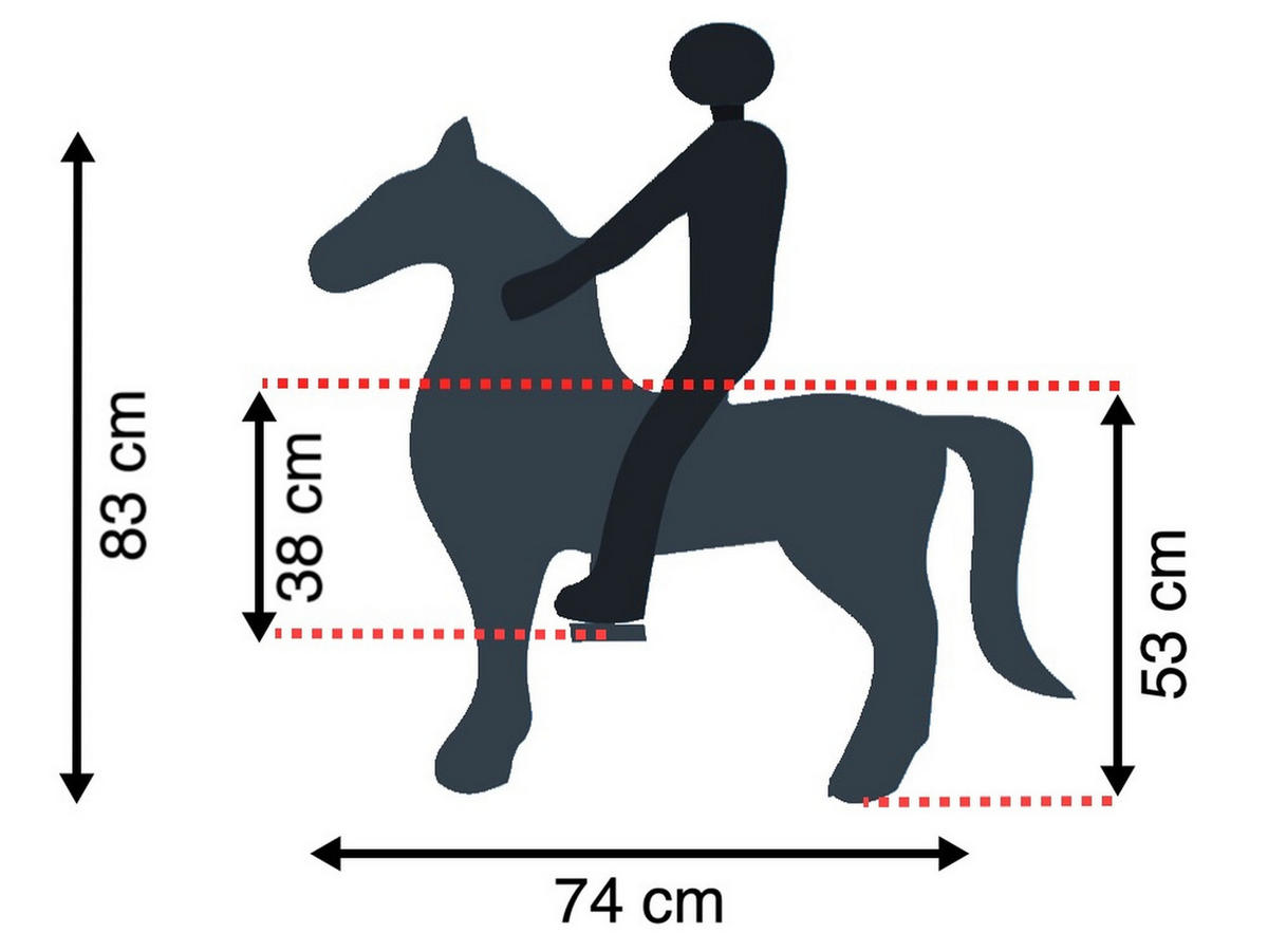 REITPFERD Cinty schwarz Größe S - Schwarz, Kunststoff (72/29/83cm) - TPFLiving