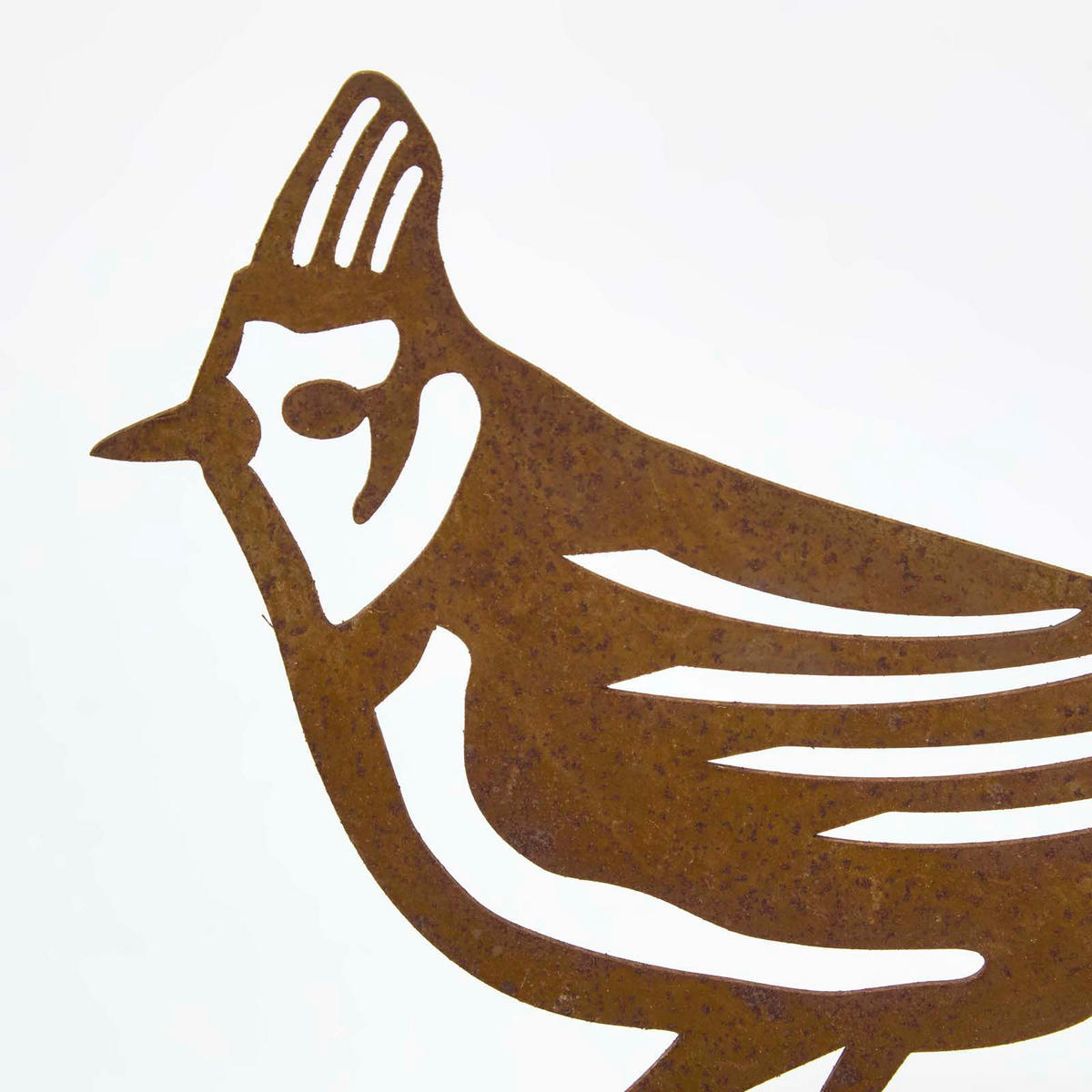 GARTENDEKO aus Rost – Vogelfigur Haubenmeise für Mauern & Zäune - Rostfarben, Metall (10/13/3.4cm) - Homescapes