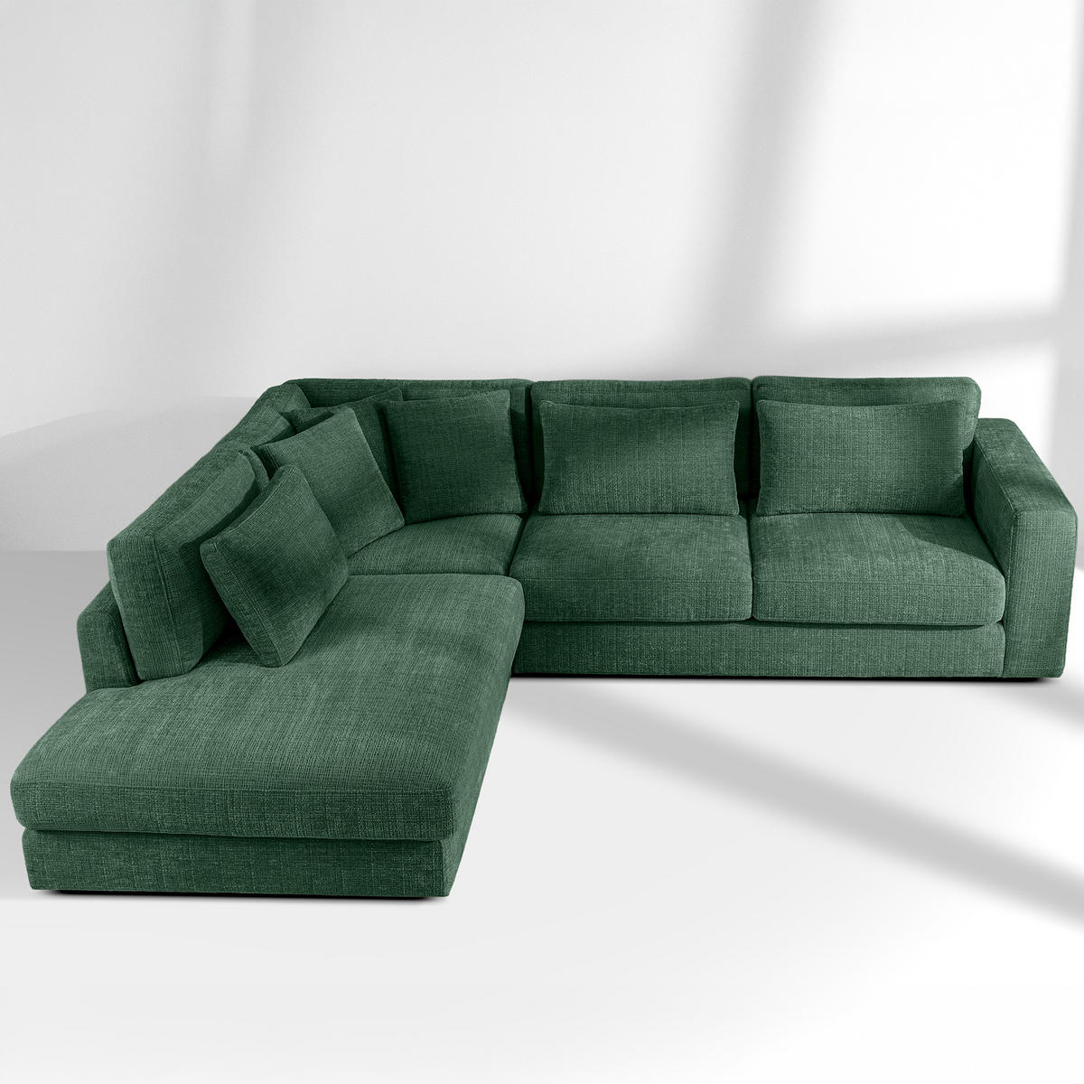 ECKSOFA links VERUS - Grün, Holz/Holzwerkstoff (297/248cm) - KONSIMO®