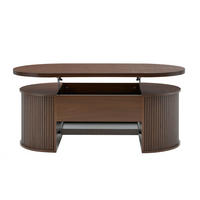 COUCHTISCH 110/55,5/40 cm Nussbaumfarben aus MDF mit höhenverstellbarer Tischplatte - Naturfarben, Holzwerkstoff (110/55.5/40cm) - OKWISH
